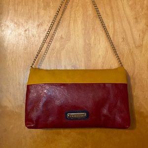 Steve Madden Vintage Retro 90s Style Color Block Purse Chain Handle Bag